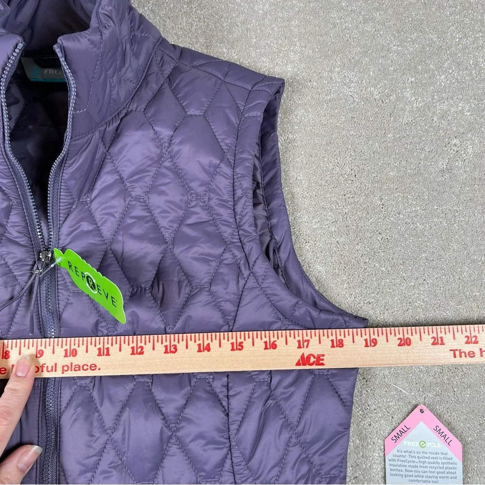 Lightweight Puffer Vest Quilted Purple NWT Zip Up Repreve Free Country Women's S - Picture 10 of 14
